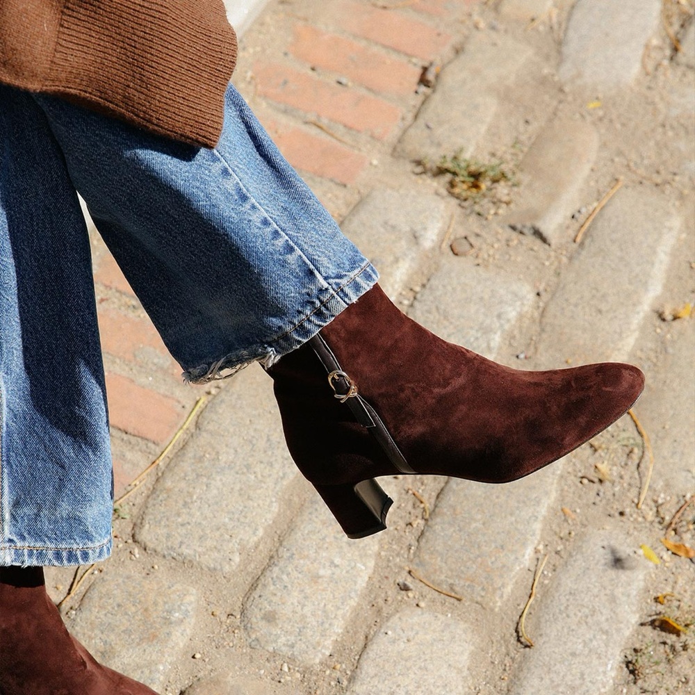 Margaux Rich Brown Ankle Booties